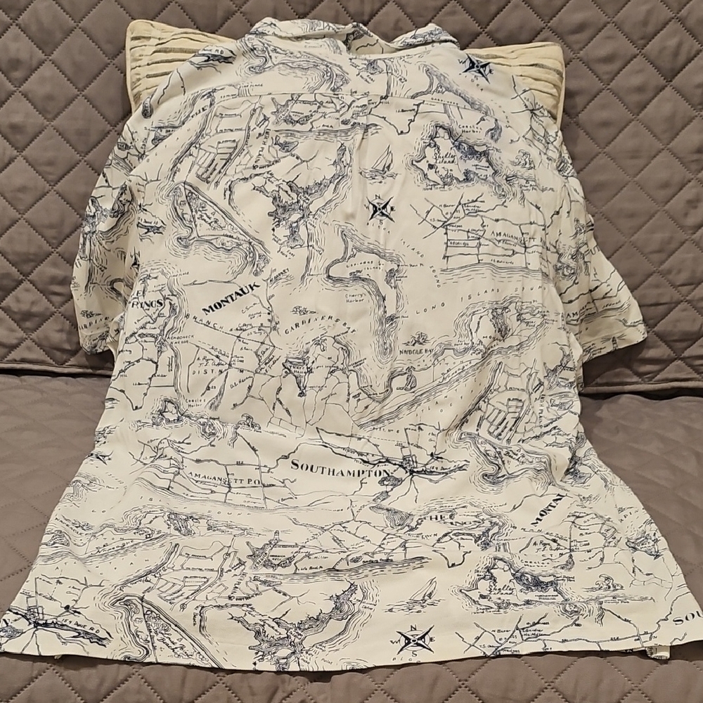 Ralph Lauren Mens Blue Label Knit Oxford Short Sleeve Map Print Polo Shirt - Picture 16 of 16